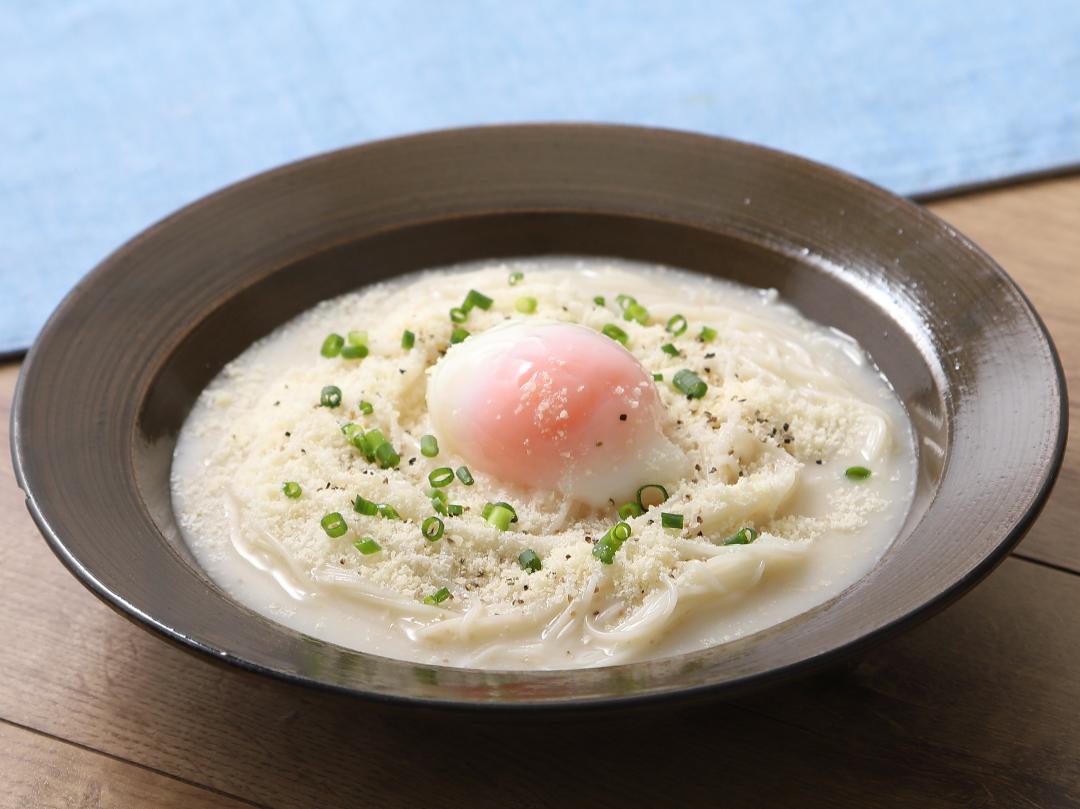 冷製カルボナーラ風そうめん