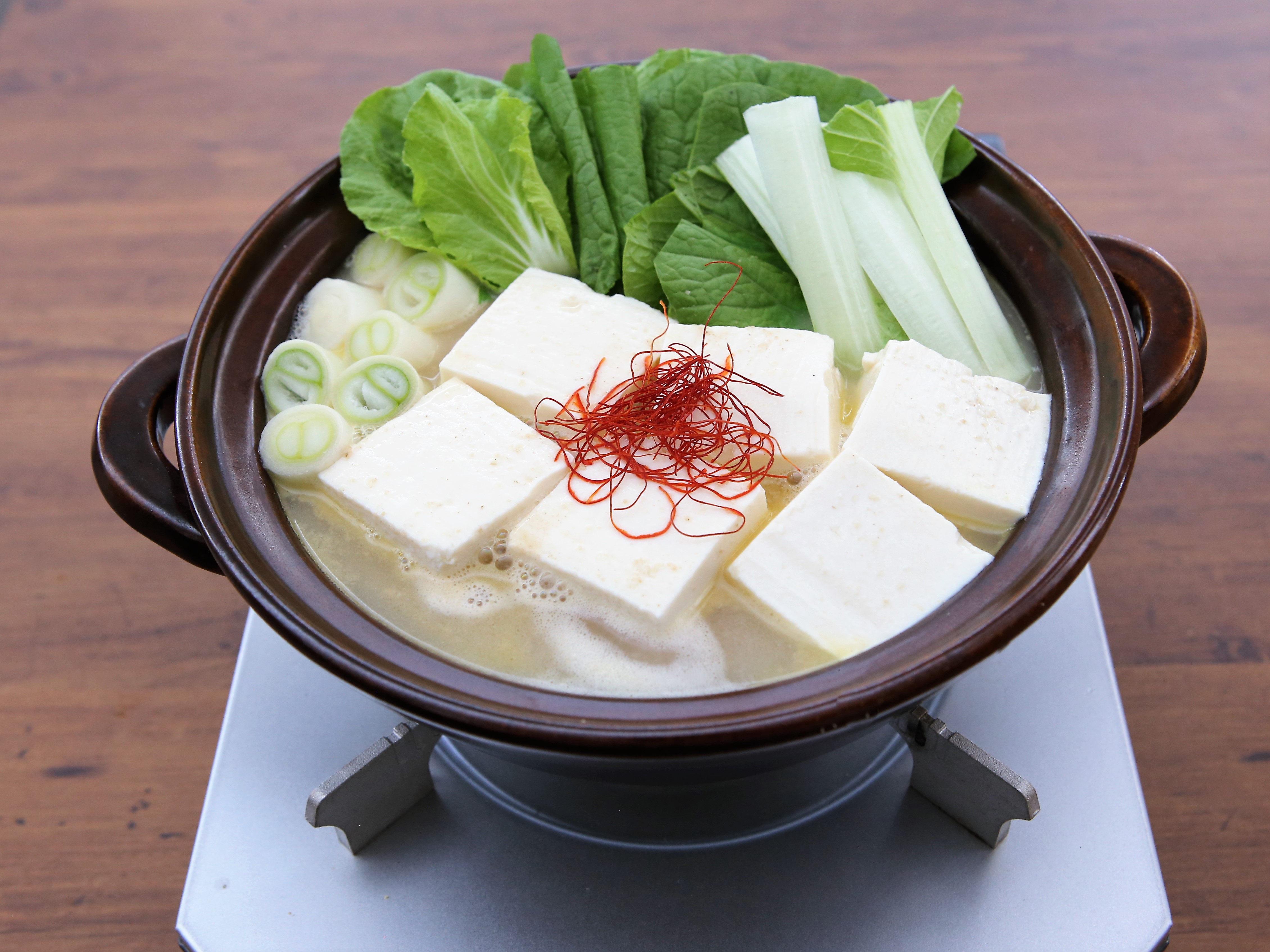 しろ菜使い切り！ごま豆乳湯豆腐のレシピ・作り方