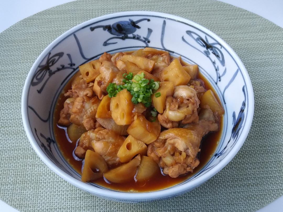 鶏とれんこんのコク旨さっぱり煮のレシピ・作り方