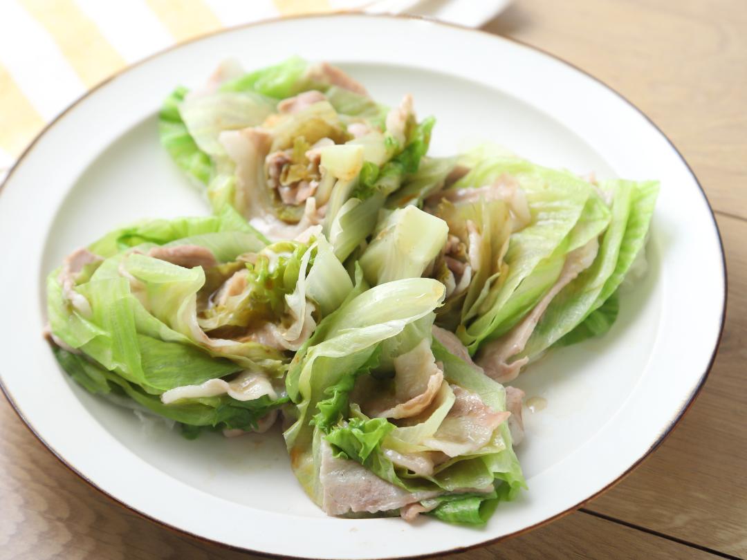 まるごとレタスと豚肉のらくらくレンジ蒸し