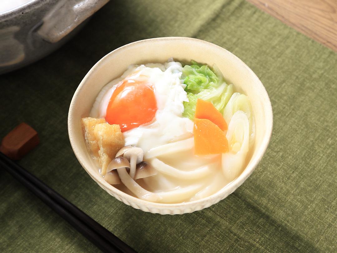 〆のほっこり煮込みうどん（まろみそ?鍋つゆ）のレシピ・作り方