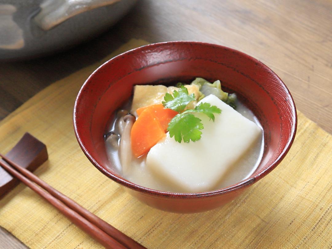 〆のほっこり雑煮（「まろみそ」鍋つゆ）