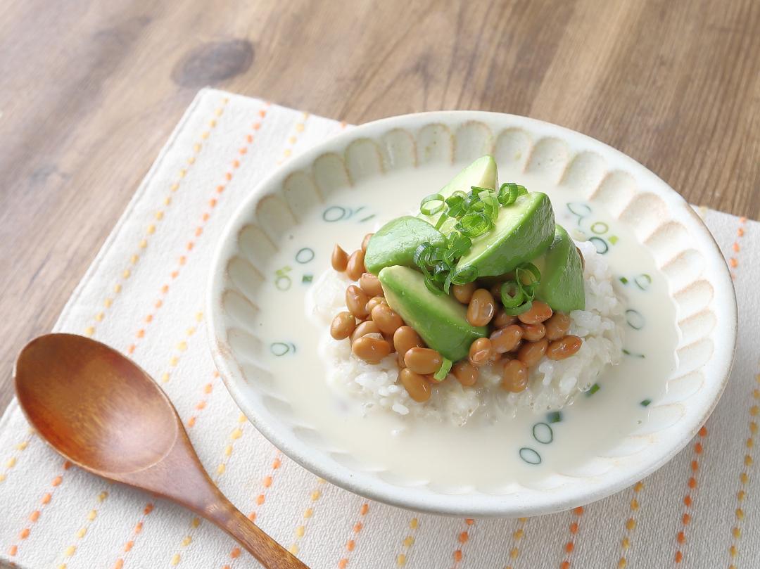 さらりとまろやか　納豆のだし豆乳茶漬けのレシピ・作り方