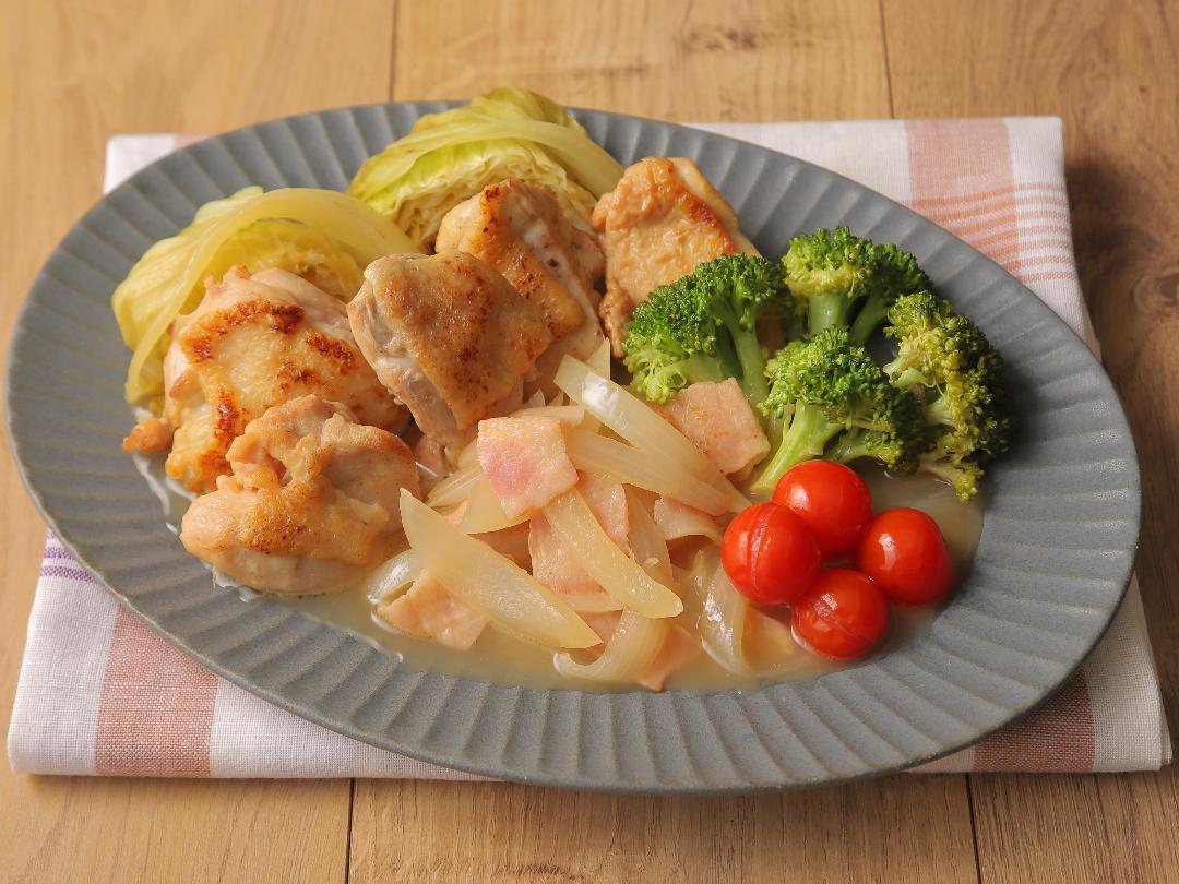 鶏とキャベツのビネガー煮込み（１食あたりの「いいこと酢」摂取量　約２８ｍｌ）のレシピ・作り方