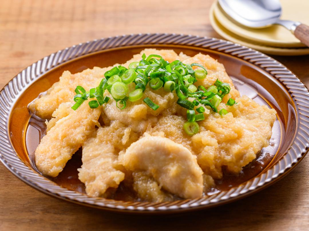 鶏胸肉のしっとりおろし煮