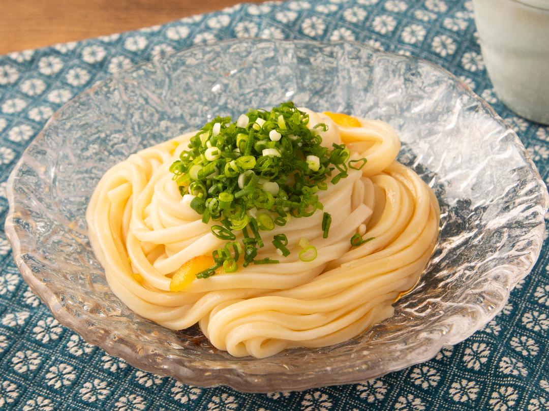 「味ぽんR」とめんつゆで！冷やしぶっかけうどん