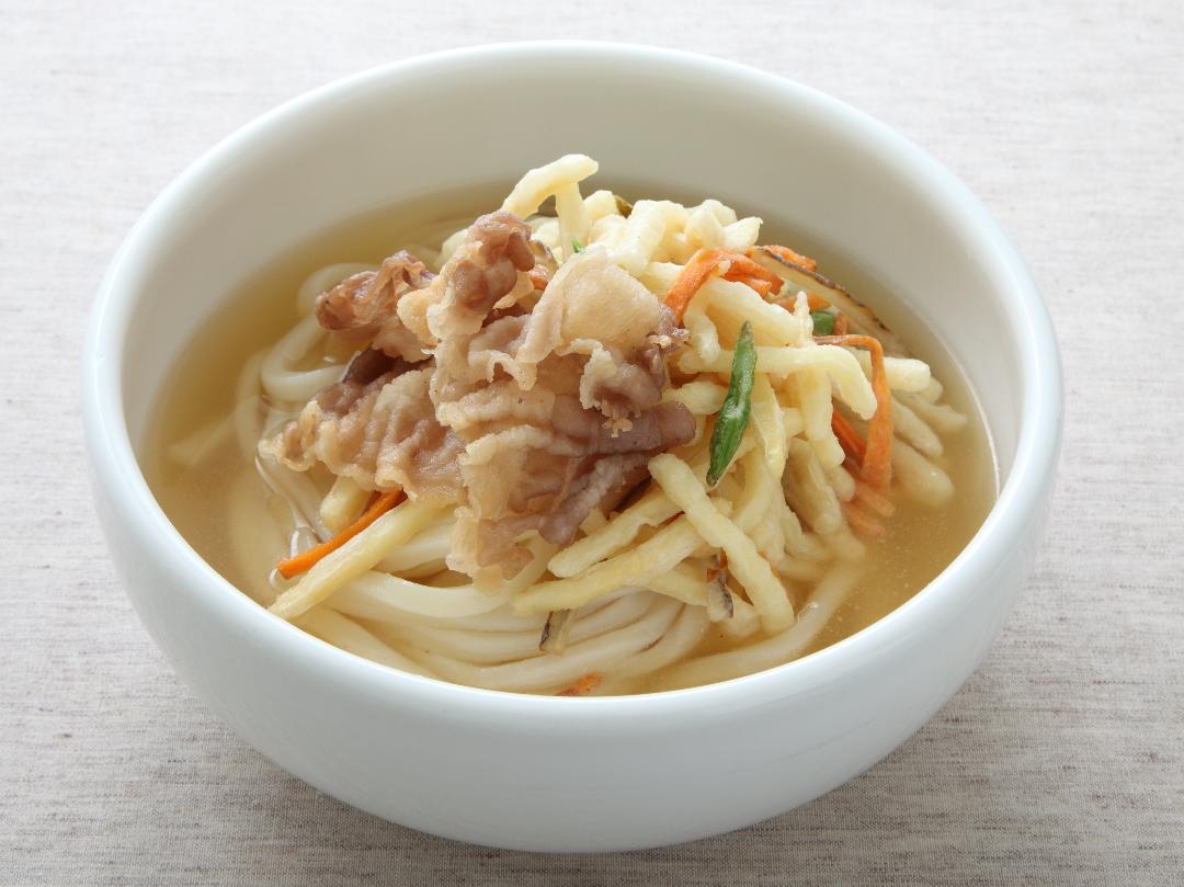 揚げ野菜の温うどん