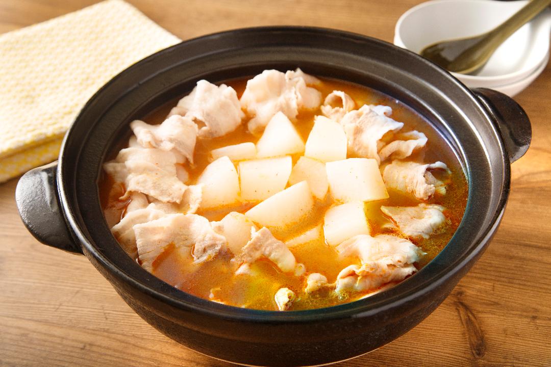 家にアルモンデ！大根１／４本で作るおかず鍋のレシピ・作り方