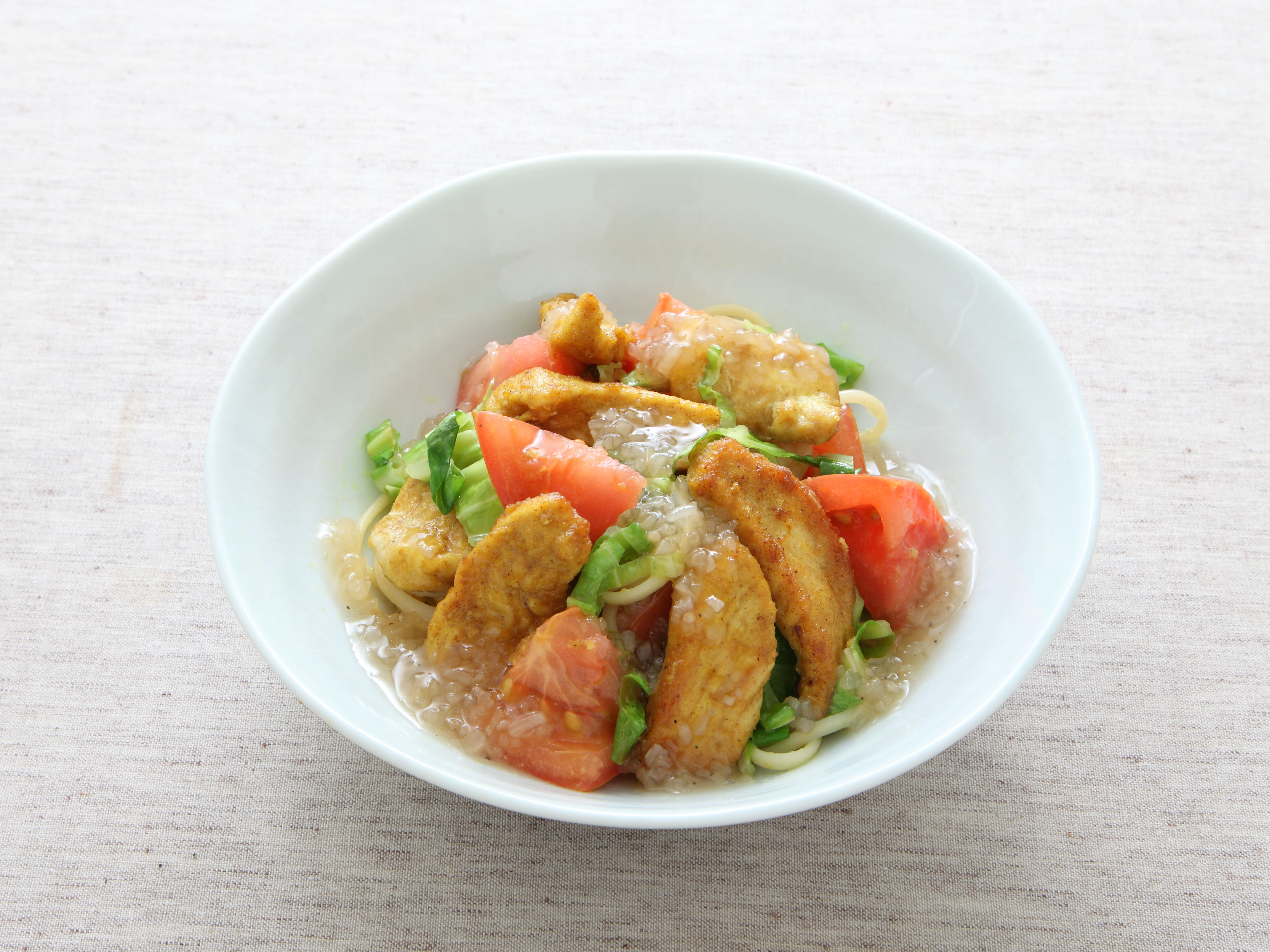 鶏と春野菜のサラダ風