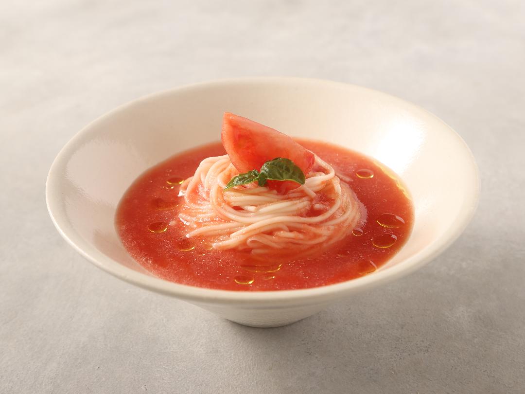 冷製トマトスープ　地鶏だし仕立て