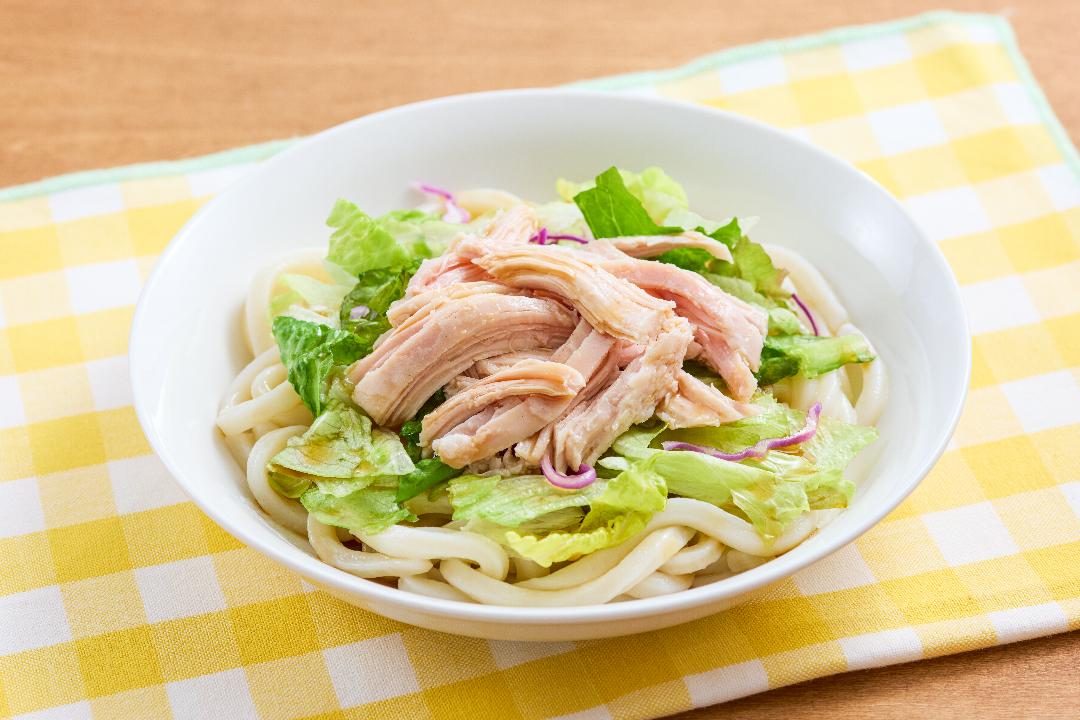 ちょいかけ！簡単チキンサラダうどんのレシピ・作り方