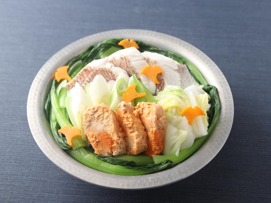 あん肝と鯛の塩鍋