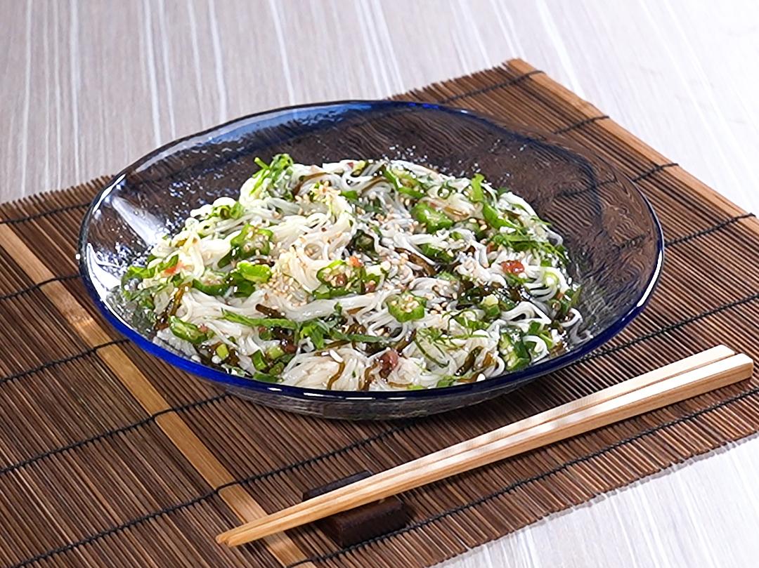 さわやかのど越し！梅もずくそうめんのレシピ・作り方