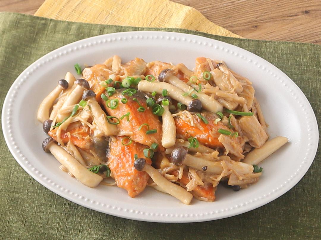 「味ぽん」で作る秋鮭ときのこのマヨソテー