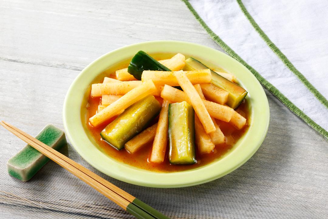 大根ときゅうりのキムチ風