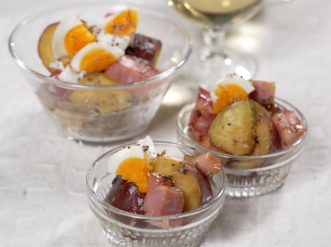 さつまいもとベーコンのデリ風サラダ