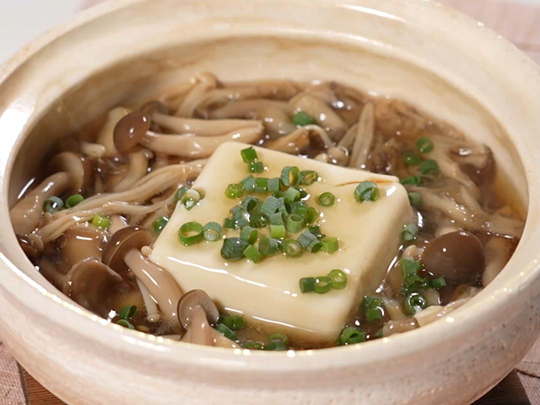豆腐ときのこのとろとろ和風あんかけ
