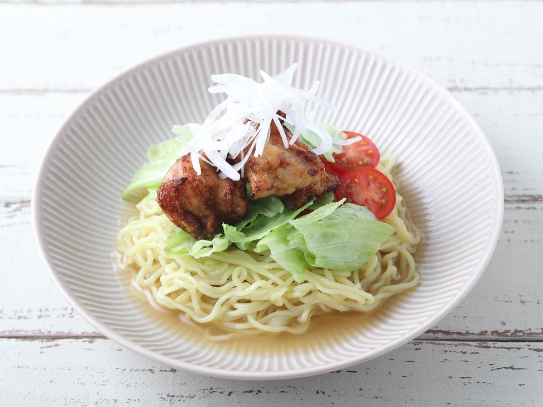 ゆず香る鶏だし塩の冷やしサラダラーメンのレシピ・作り方