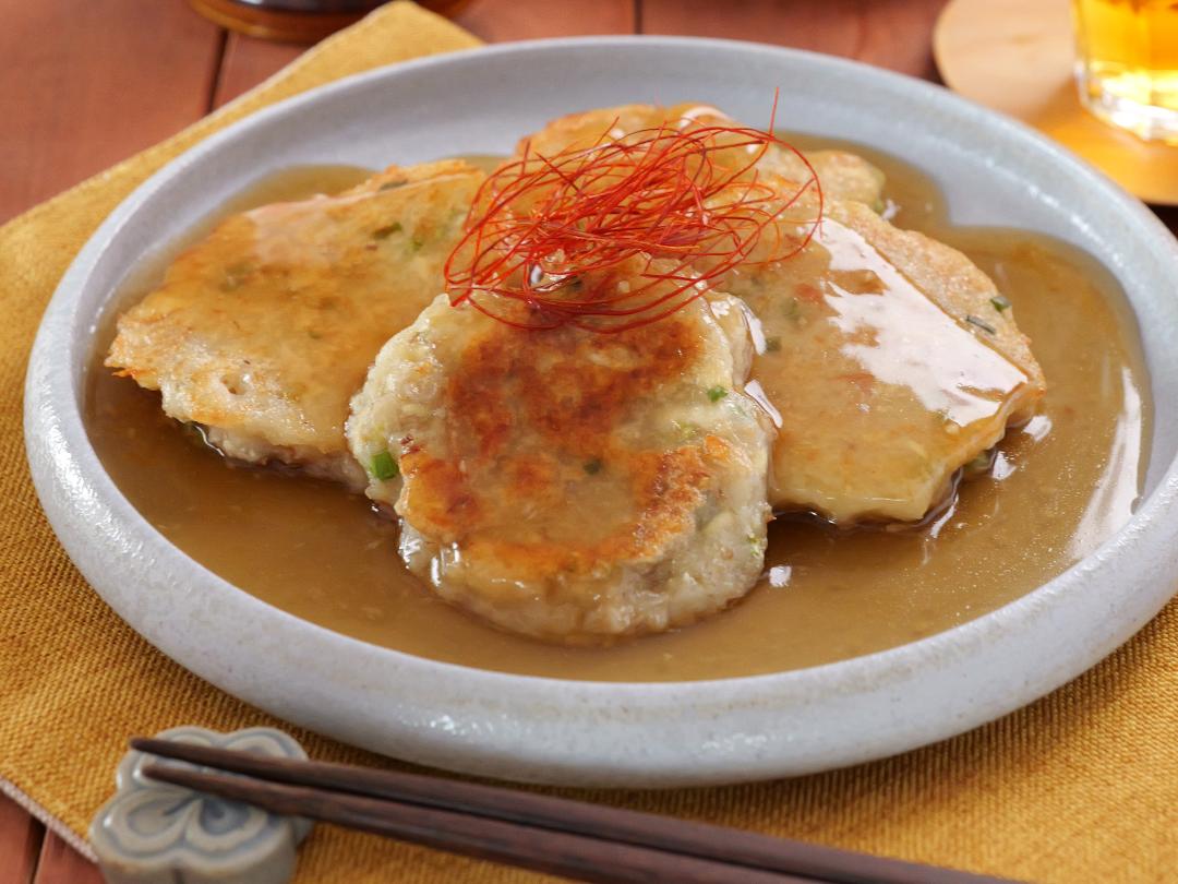 とろっともちもち豆腐れんこん餅のレシピ・作り方