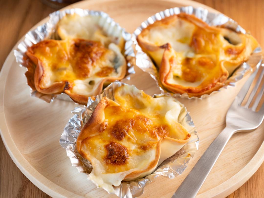 餃子の皮で！ひとくちクリーミーだしグラタンのレシピ・作り方