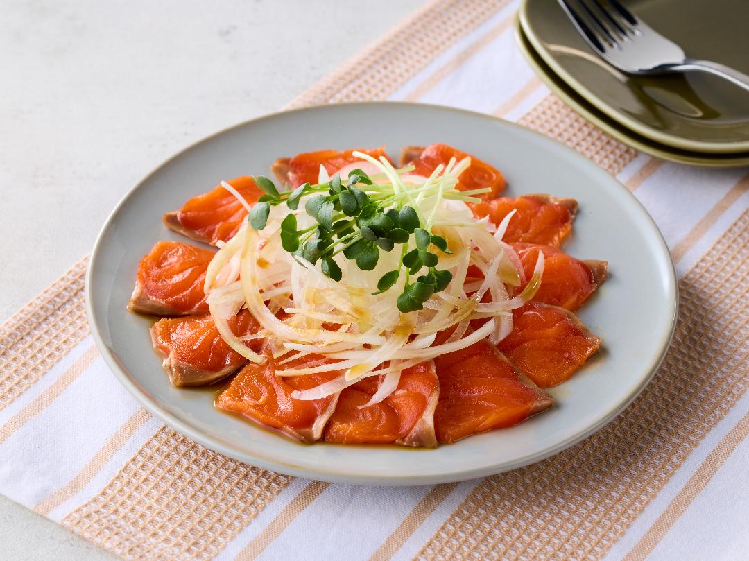 サーモンの「味ぽん」マリネのレシピ・作り方