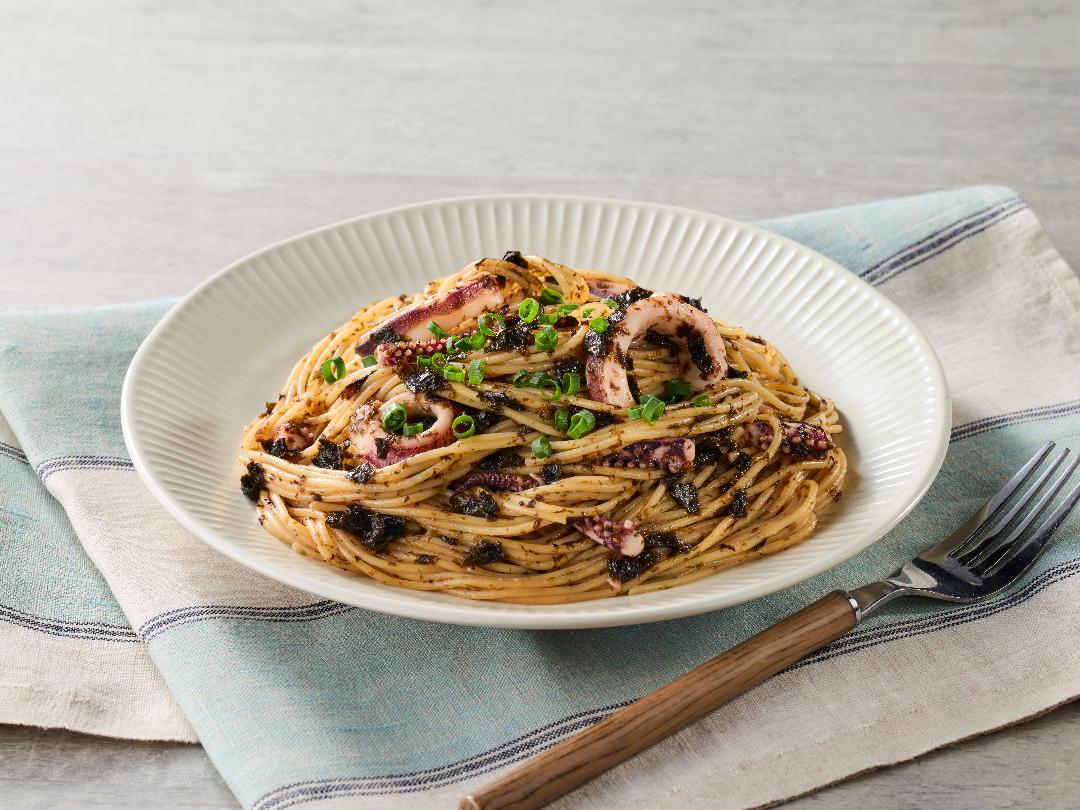 イカの海苔バタぽんパスタのレシピ・作り方