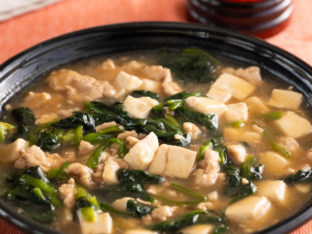 ほうれん草のとろとろだし麻婆のレシピ・作り方