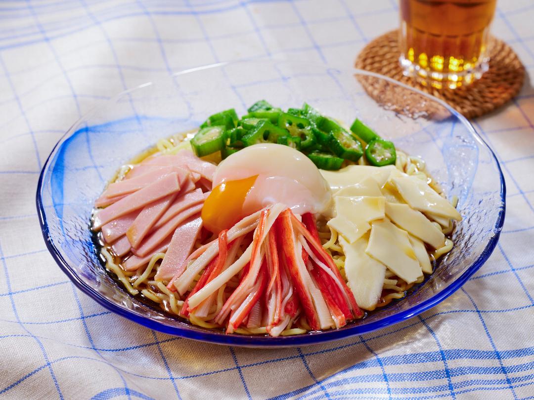 かに風味かまぼことチーズの冷やし中華のレシピ・作り方