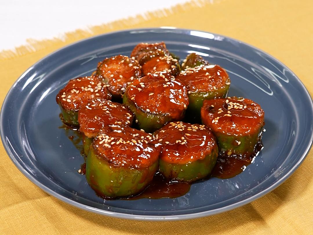 ピーマンの豆腐肉詰めのレシピ・作り方