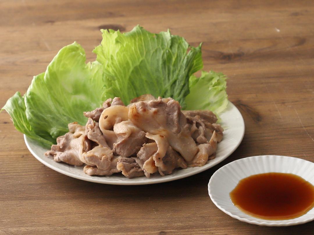 豚コマ肉でサムギョプサル風のレシピ・作り方