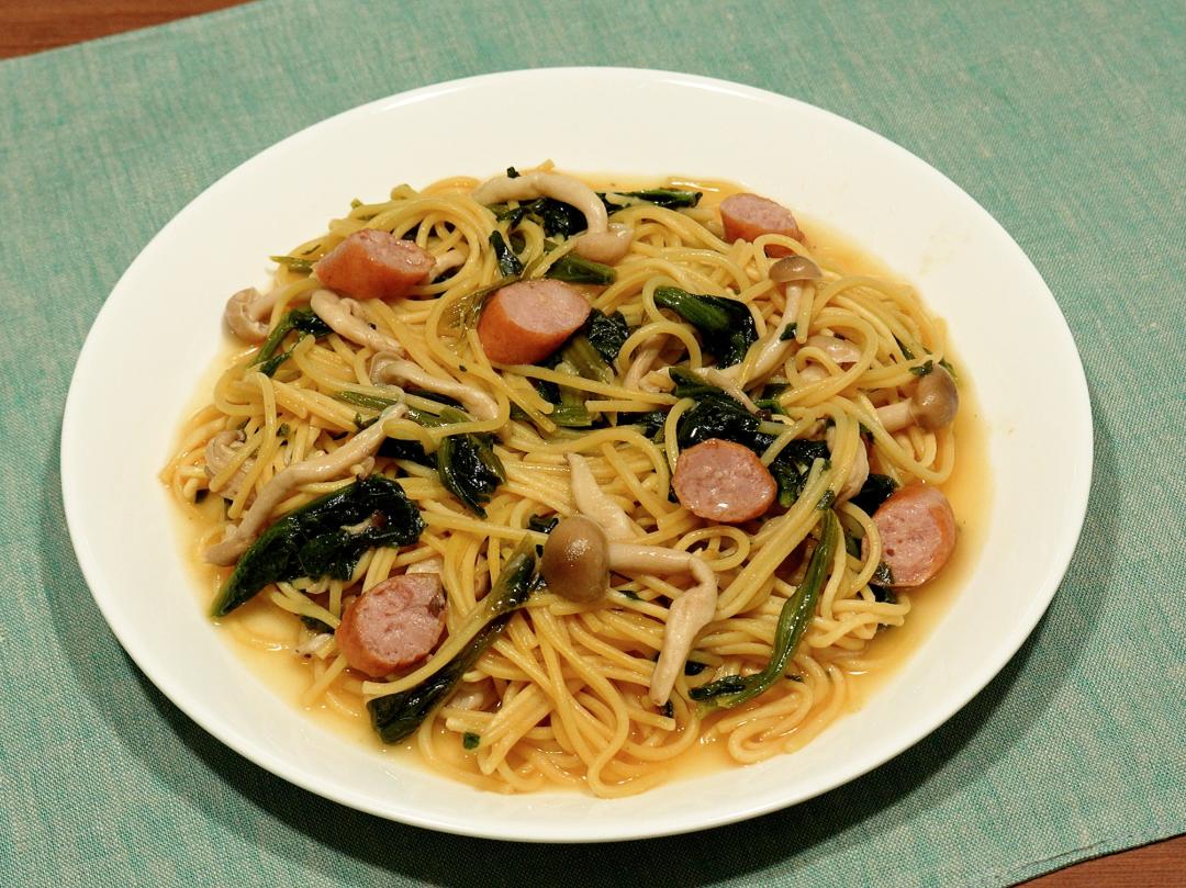バタぽんきのこパスタのレシピ・作り方
