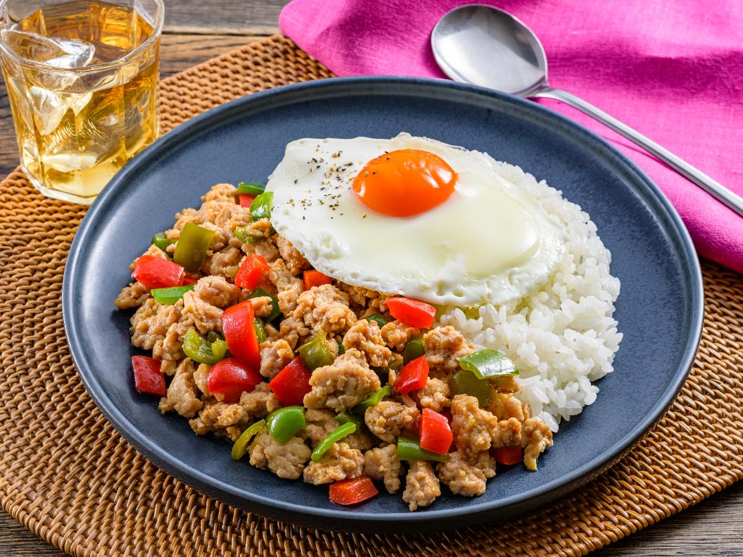 調味料３つで！ガパオライス