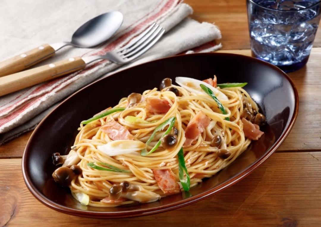 きのこと長ねぎのパスタ