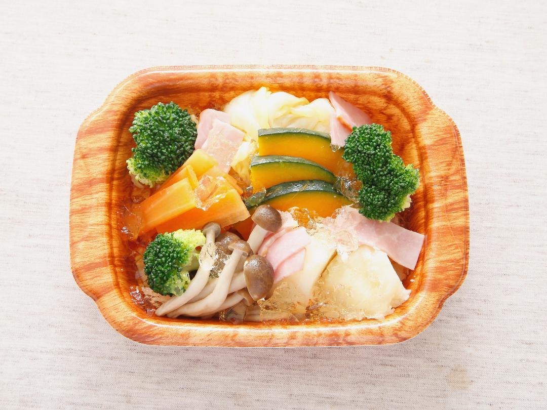 ベーコン入りゴロゴロ野菜蒸し（レンジアップ）
