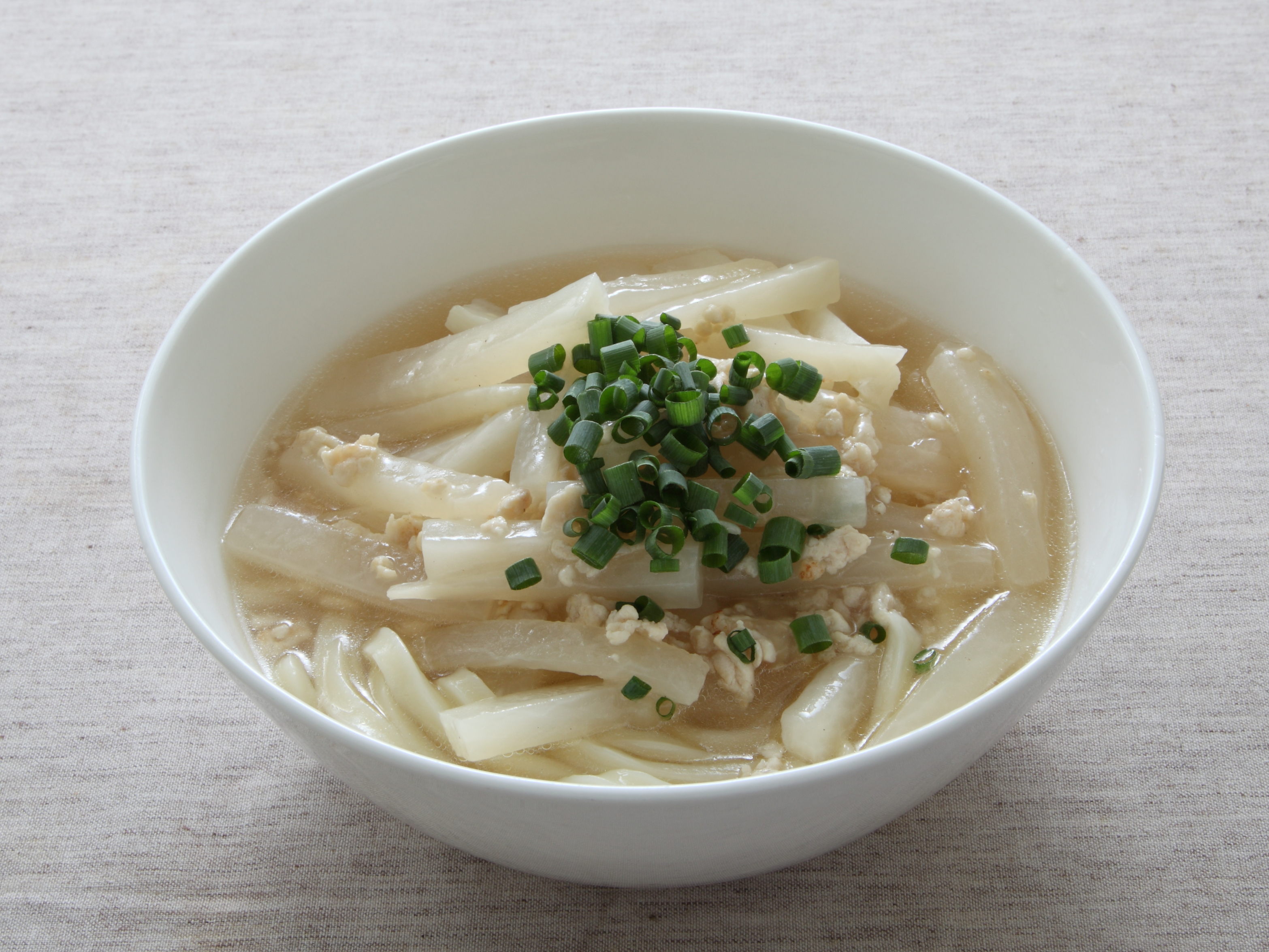 大根の鶏そぼろあんかけうどん