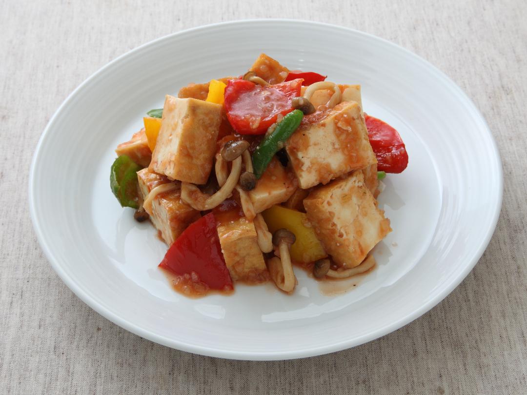 厚揚げと野菜の酢豚風