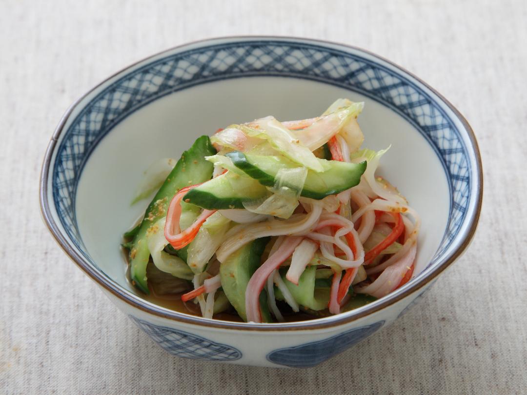 セロリとカニカマのピリ辛ぽん酢