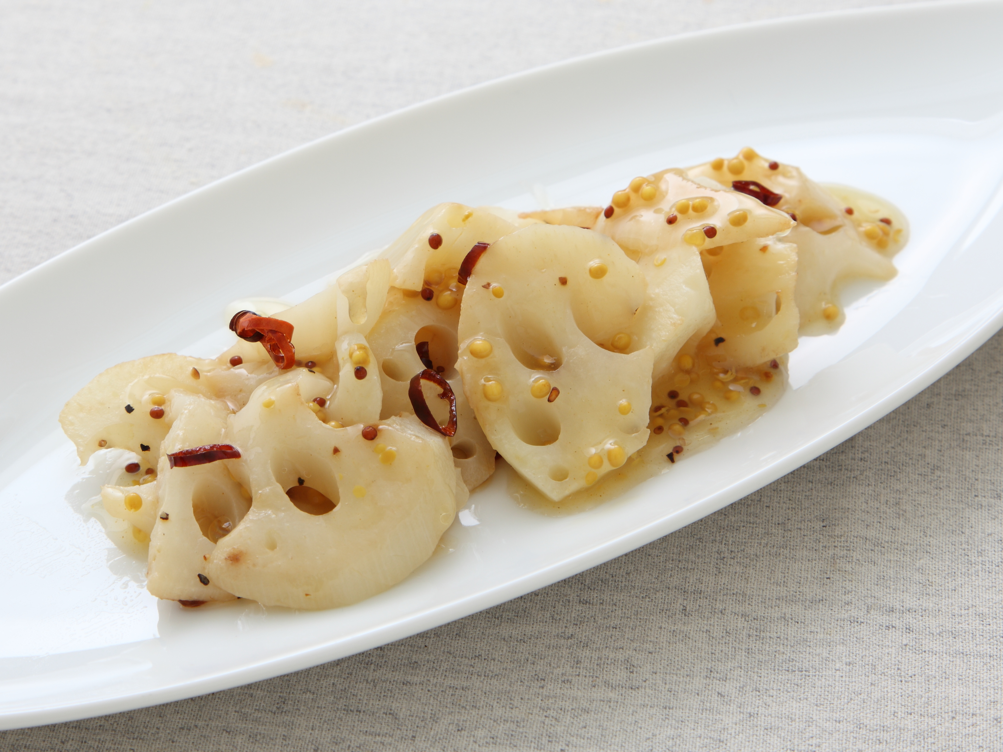 れんこんのマスタードマリネ