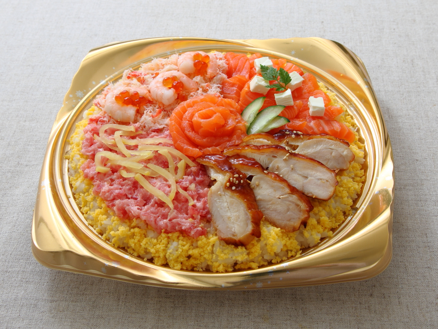 ４種の味のすしプレート