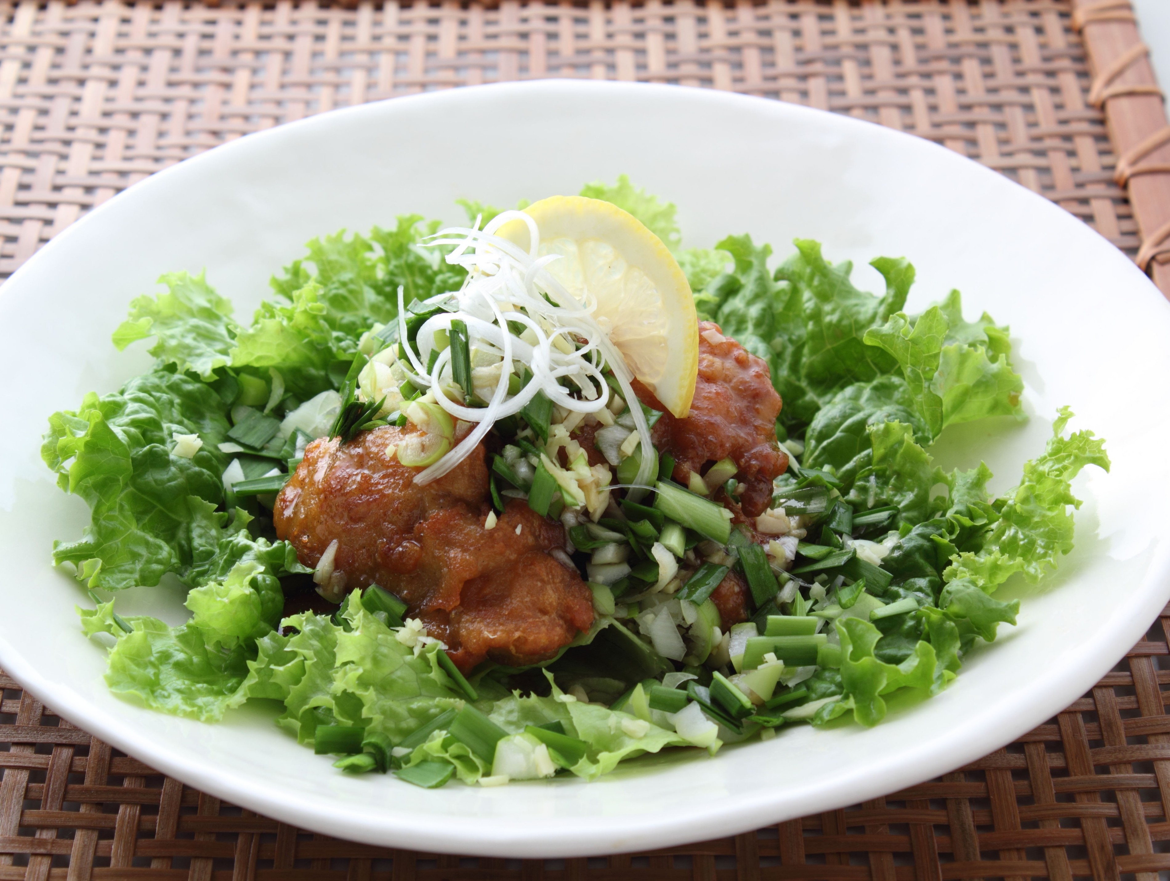 鶏から揚げのねぎ仕立て