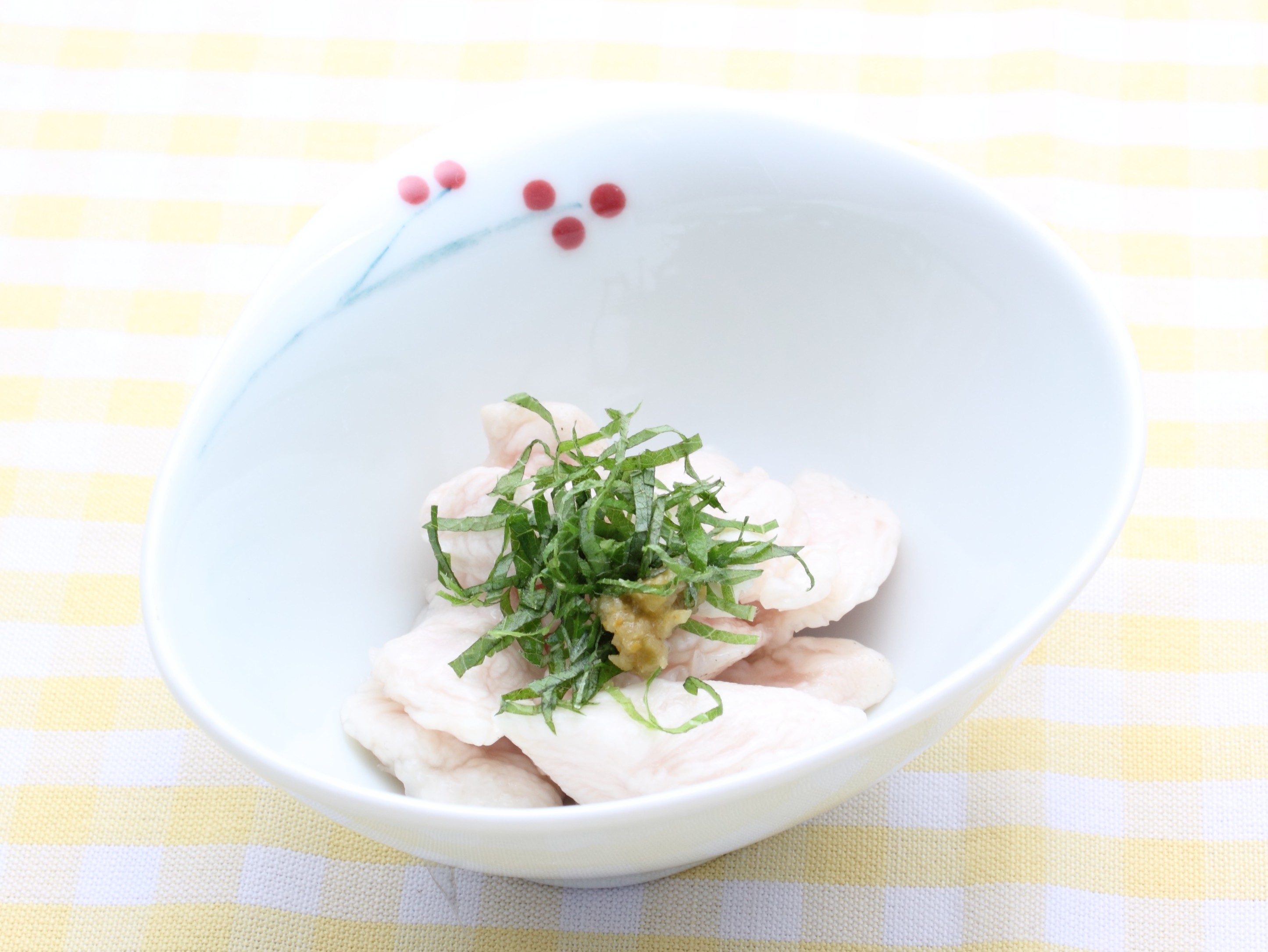 ぷるるん茹で鶏のぽん酢がけ
