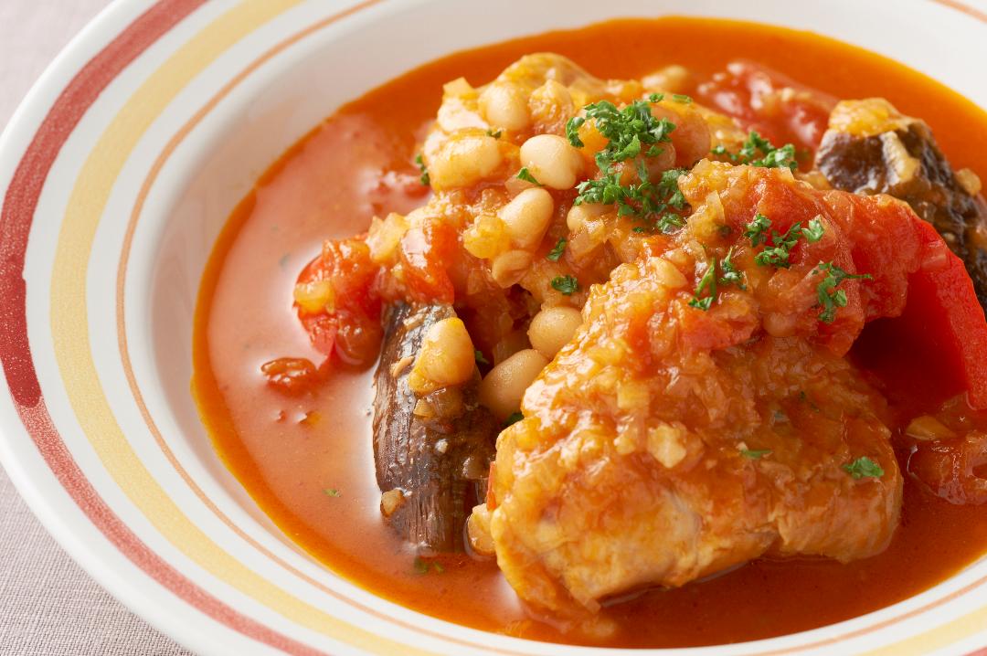 いんげん豆と鶏肉のトルコ風煮込み