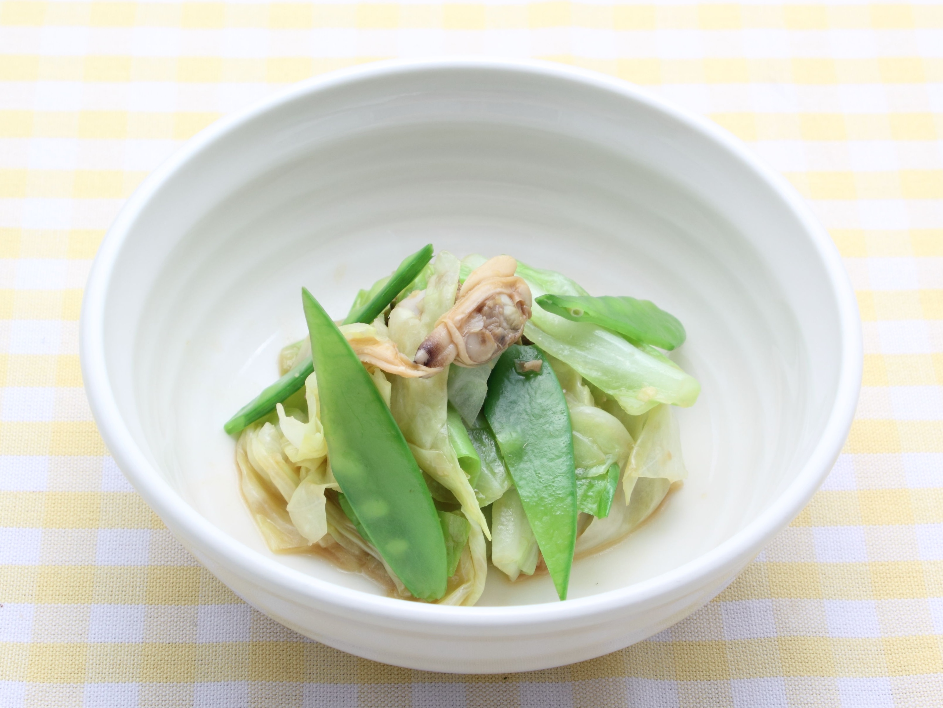 春キャベツとあさりの和え物