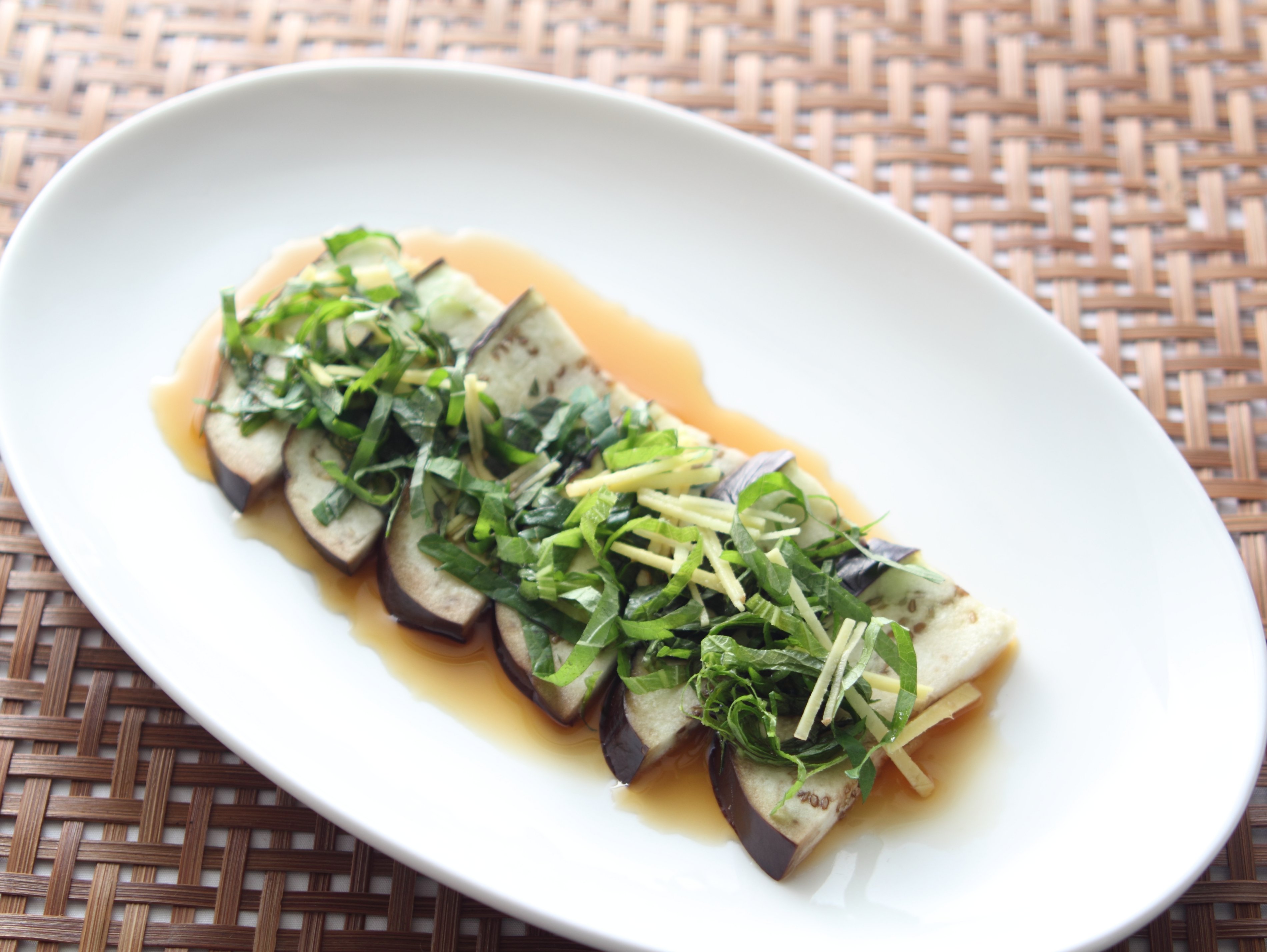 蒸しなすのぽん酢がけ