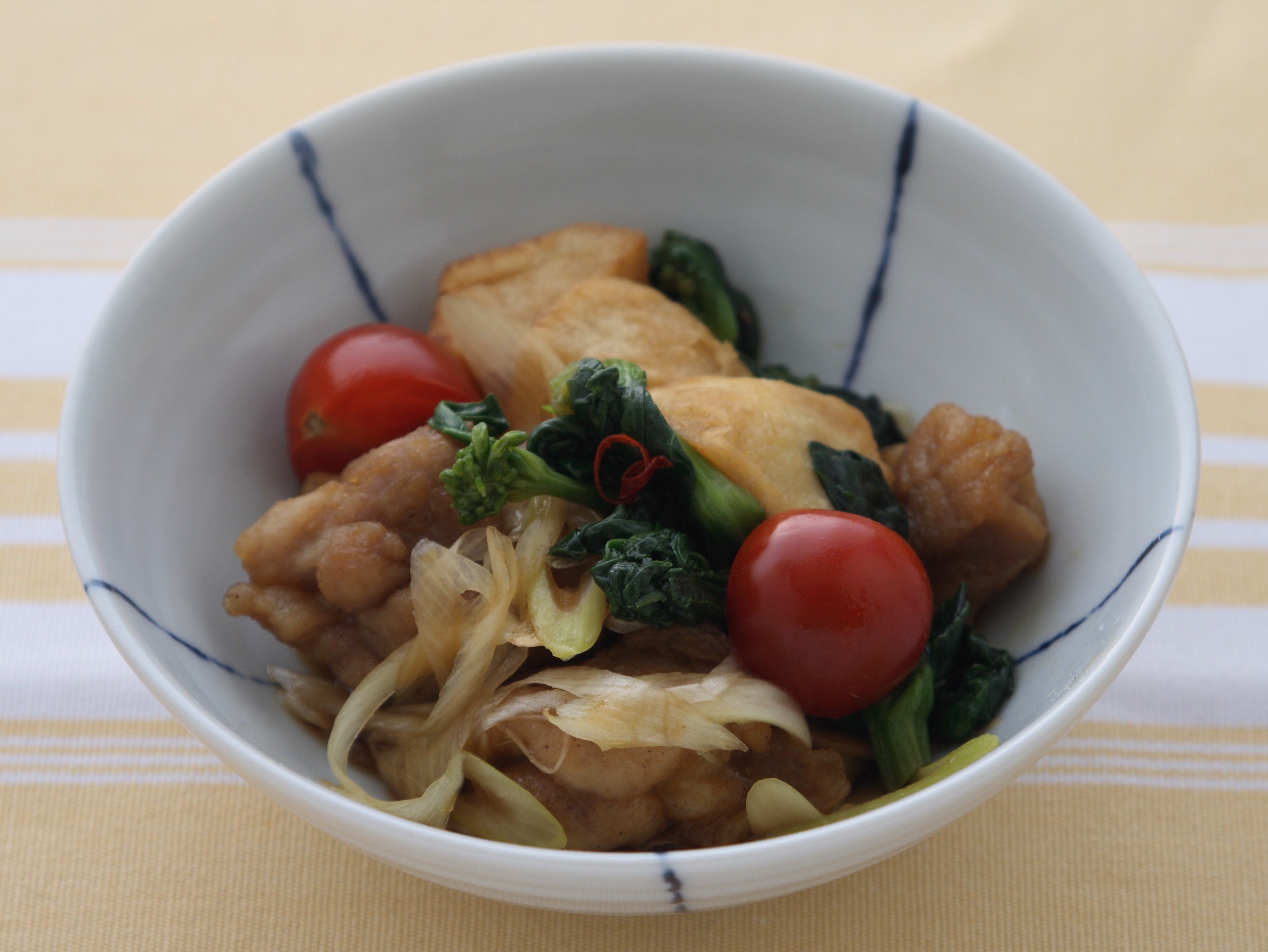 鶏唐揚とポテトの「味ぽん」マリネ