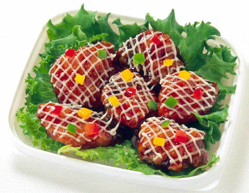 チキンフライの黒酢あんかけ