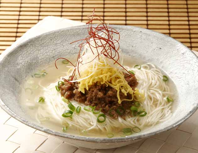 韓国風牛そぼろ素麺
