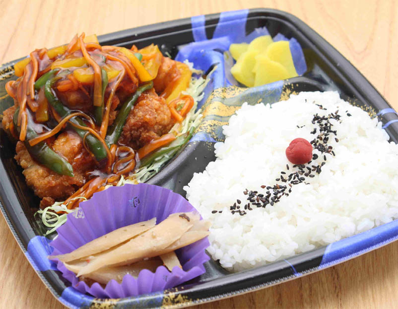 野菜と鶏から黒酢あんかけ弁当のレシピ 作り方 レシピ ミツカン業務用商品 メニューサイト