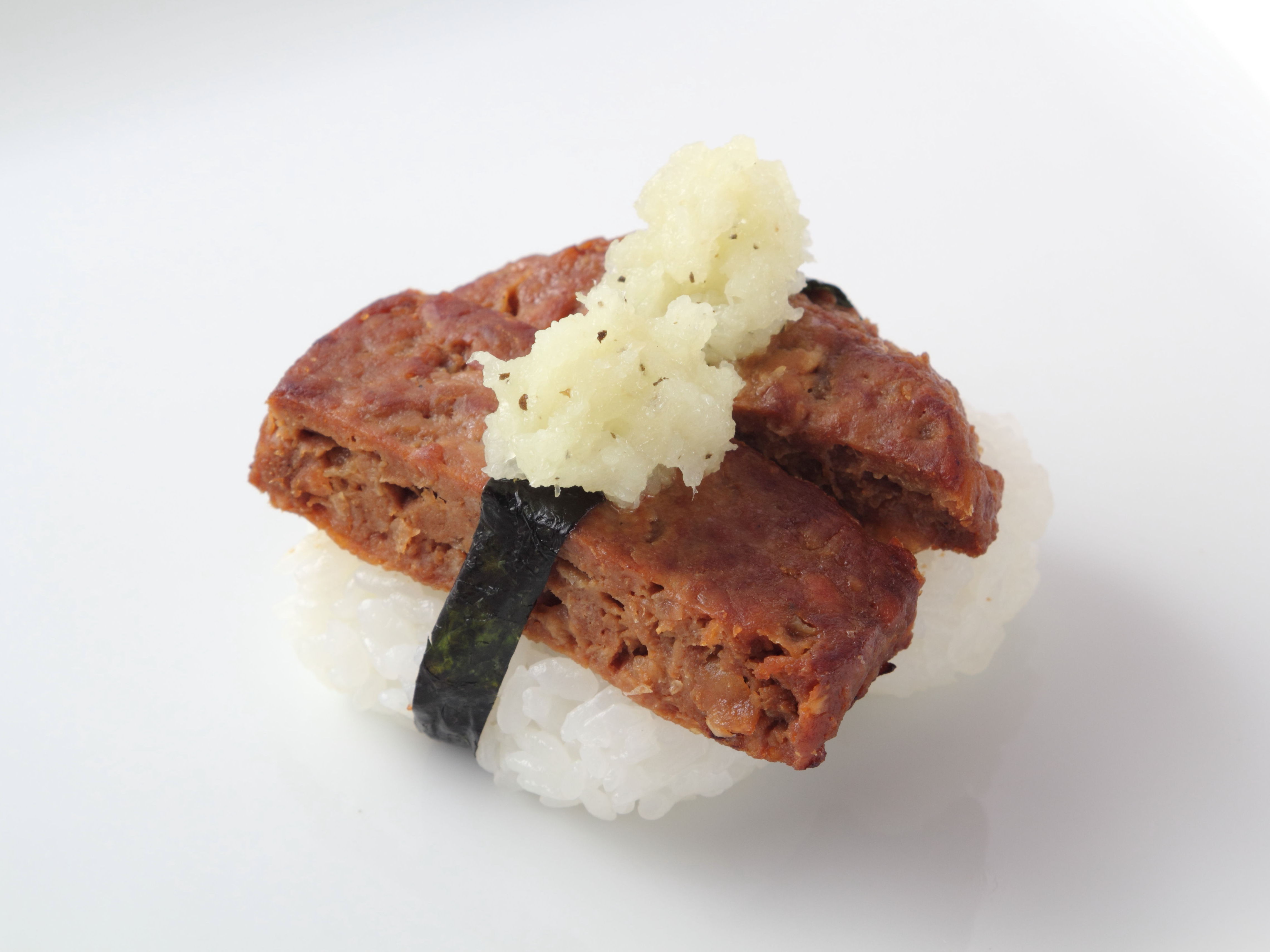 ハンバーグの握りバジルおろしのせ