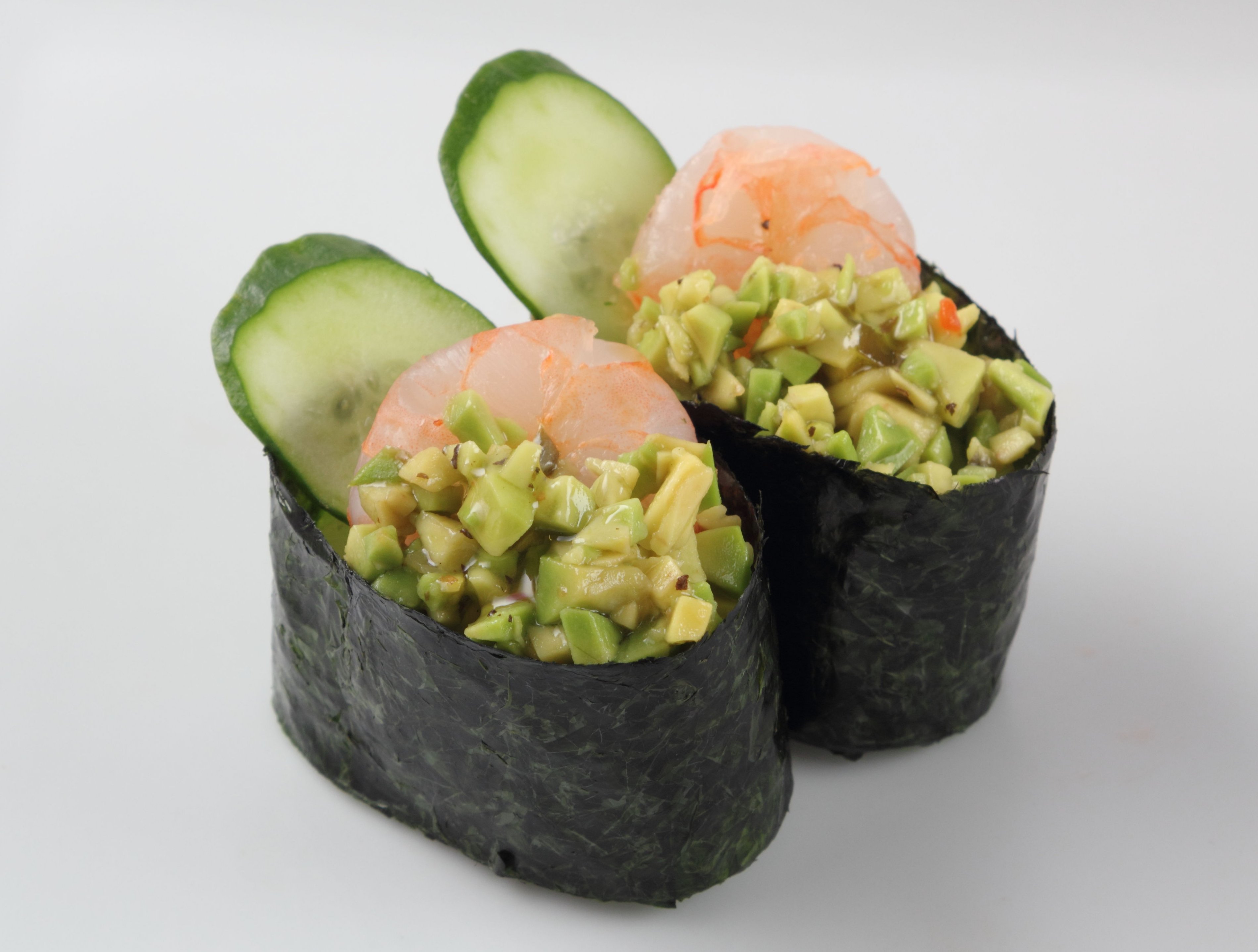 レモン風味のえびアボカド軍艦